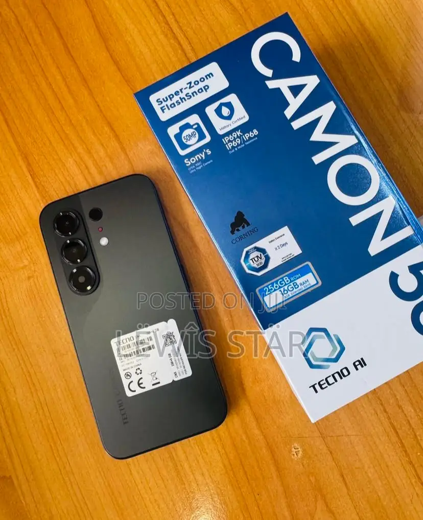 New Tecno Camon 50 256 GB Black