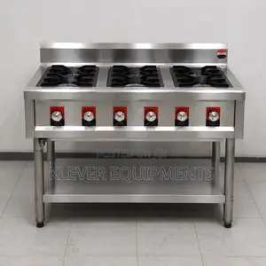 Luxury Canton Style 6-Burner Commercial Wok Range