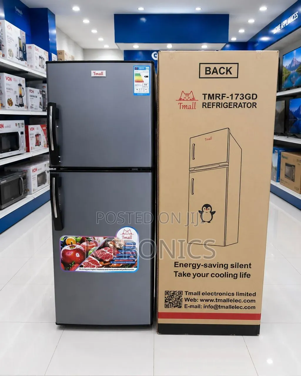 Tmall 128l (Model: TMRF-173gd) Compact Double-Door Refrigerator