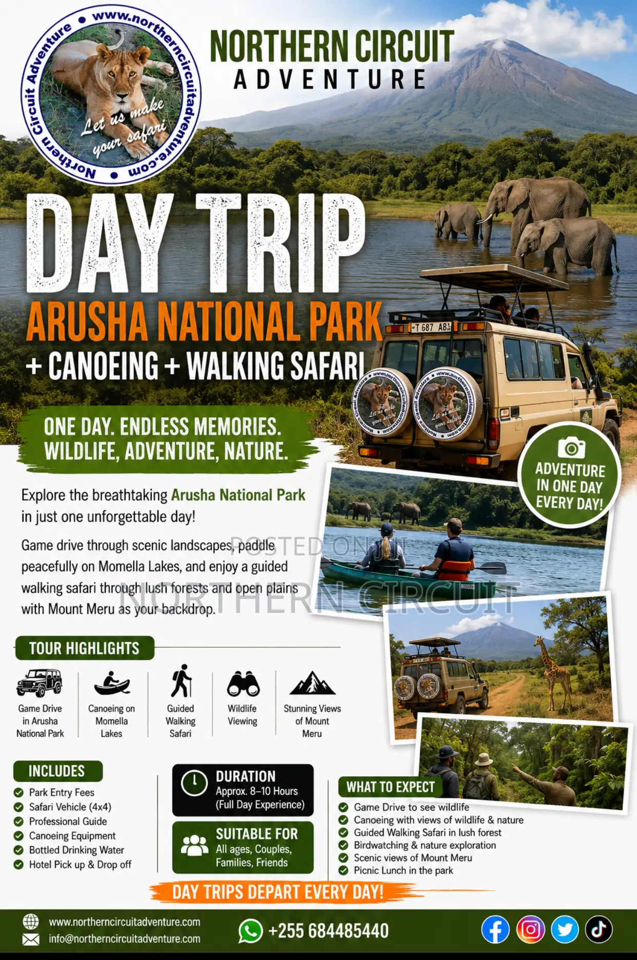 Day Trip To Arusha National Park