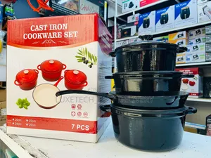 Premium Enamel Cast Iron Cookware Set | Non-Stick Pots and Pans
