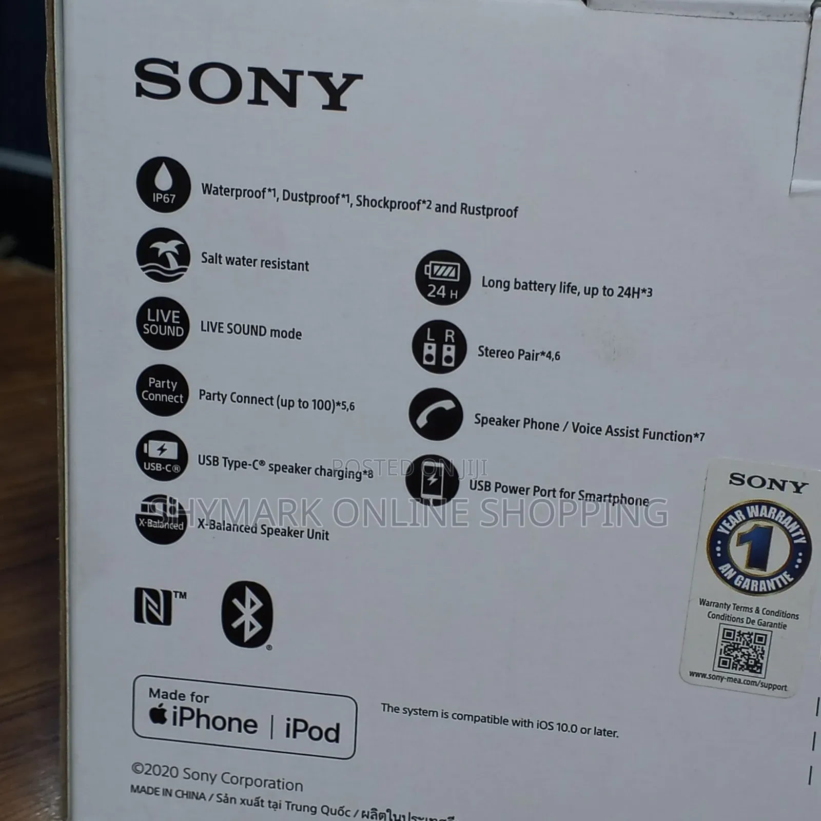 Sony Original Portable Wireless Speaker (Srs-Xb33)