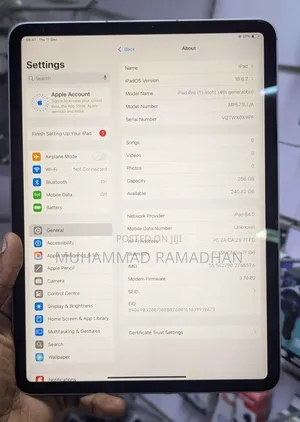 New Apple iPad Pro 256 GB Silver
