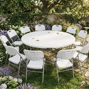 Foldable Table and Chairs Set 12 Chair