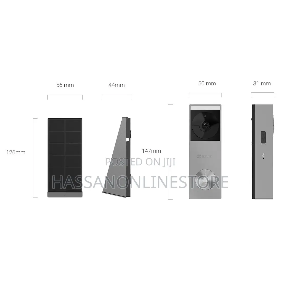 Ezviz Hp3 Pro Battery-powered Video Doorbell With Solar Panel