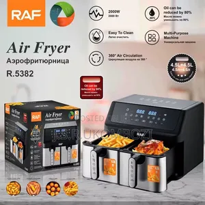 Raf R.5382 Smart Digital 4.5l+4.5l Air Fryer Double Basket Pot