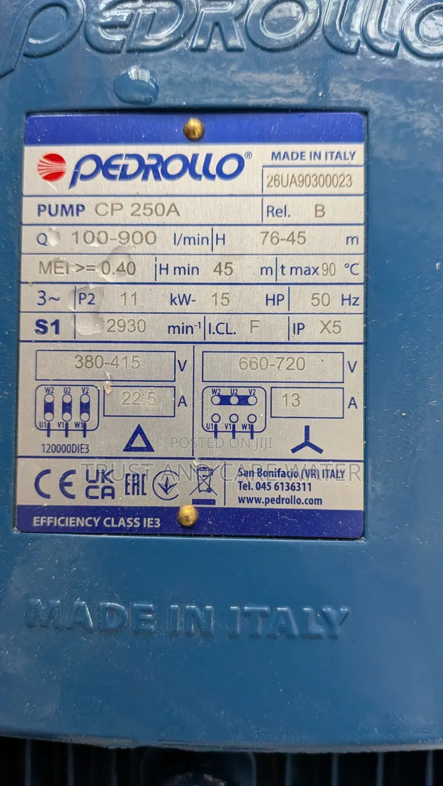 Pedrollo Surface Pump 15hp (2inch×1inch) Cp 250a