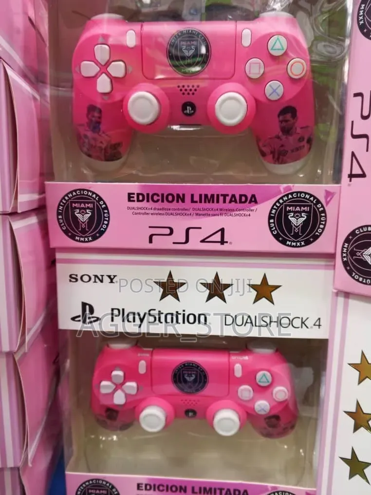 Ps4 Dualshock 4 Wireless Controller (Messi,Inter Miami Version Pink)
