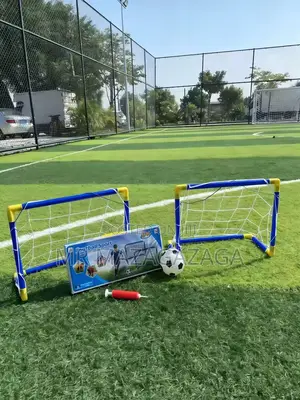 2pc Soccer Goal Set With Inflatable Ball For Kids