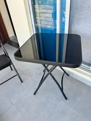Foldable Table Glass Tempered(Meza Ya Kukunja)