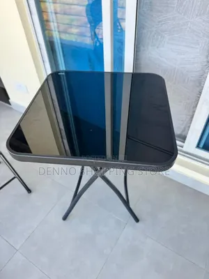 Foldable Table Glass Tempered(Meza Ya Kukunja)