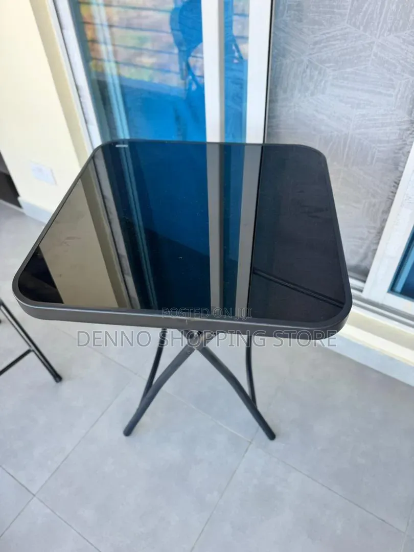 Foldable Table Glass Tempered(Meza Ya Kukunja)