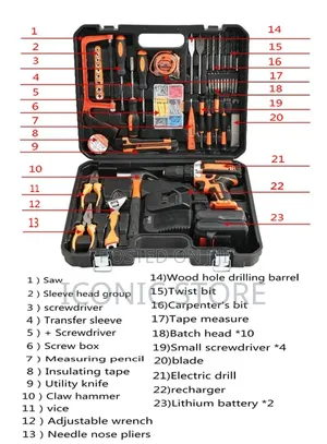 Cordless Drill Tool Kit Set-