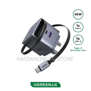 Ugreen 45w Nexode Pro Gan Fast Charger With Retractable Cable