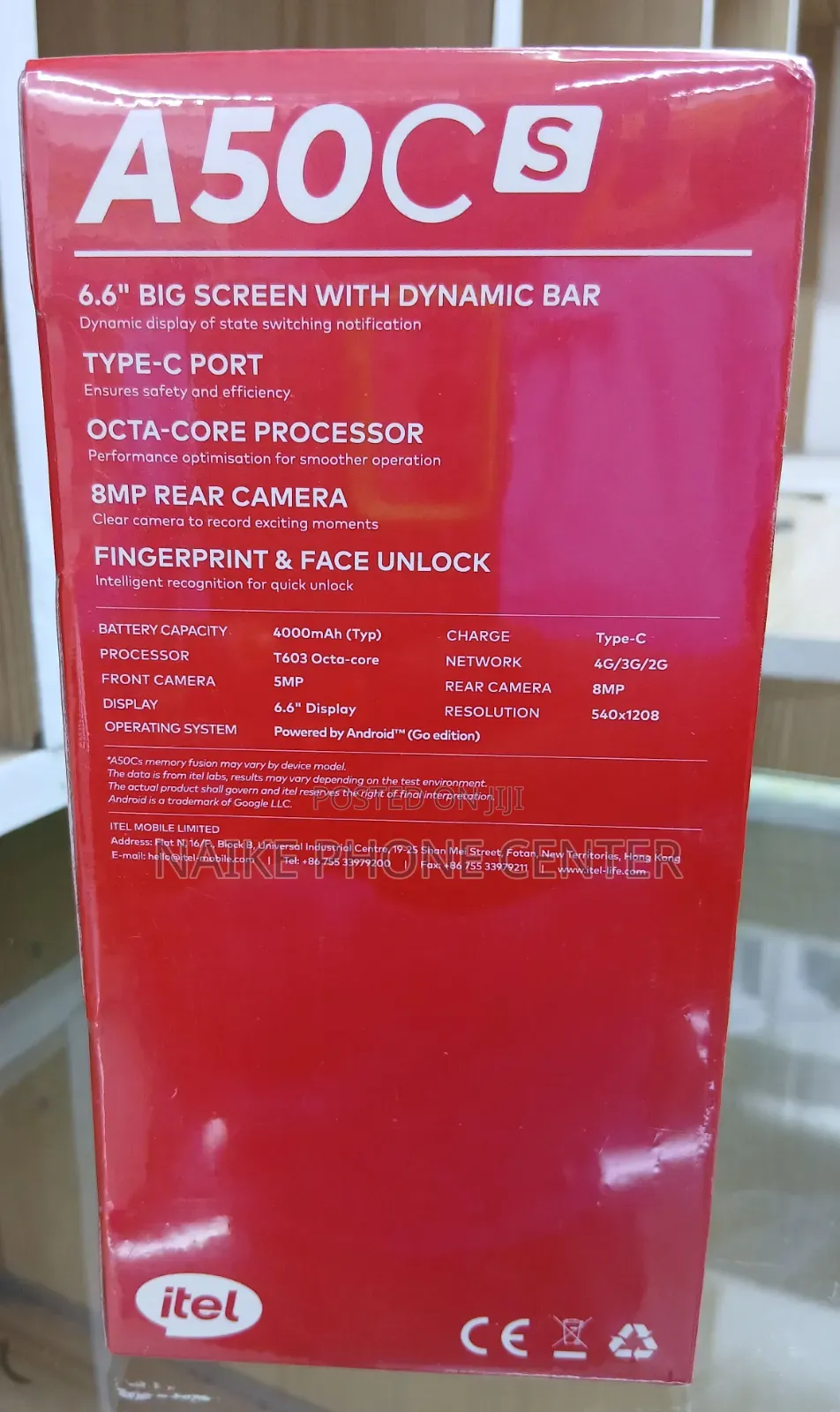 New Itel A50C 32 GB Black