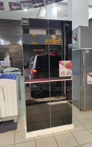 Roch 362 Litres Fridge Non Frost With Black Doors Glass Design