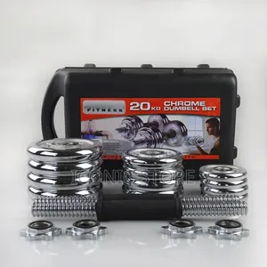 20kg Chrome Adjustable Dumbbell Set -