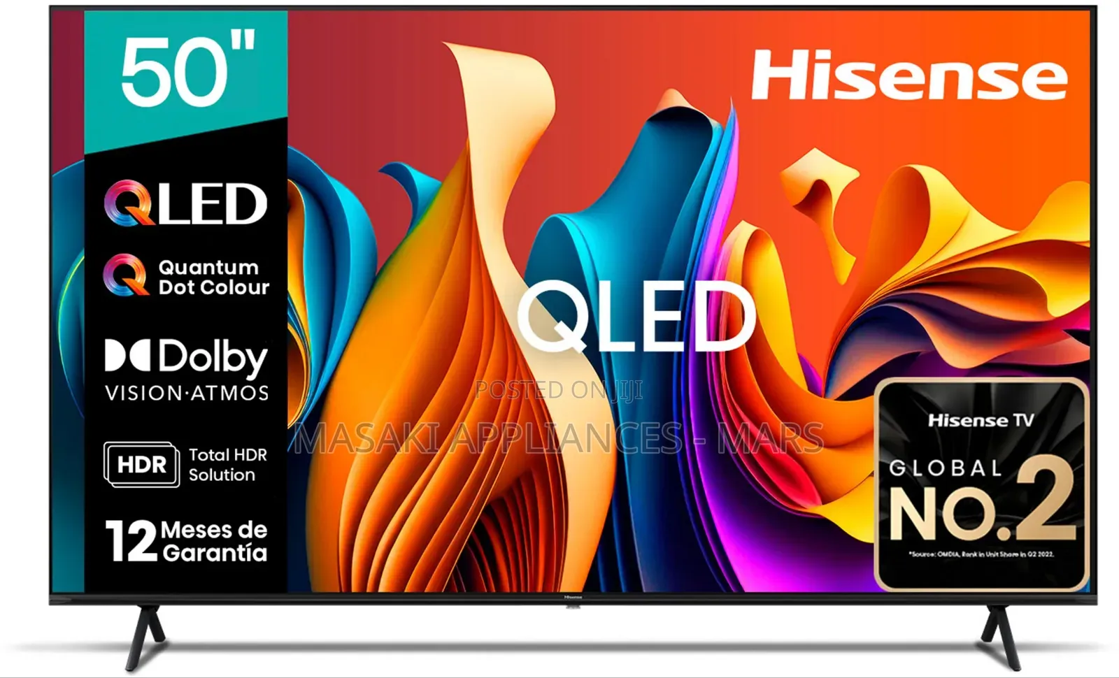 New! Hisense 50" 50q6n Qled Vidaa 120hz Smart Tv