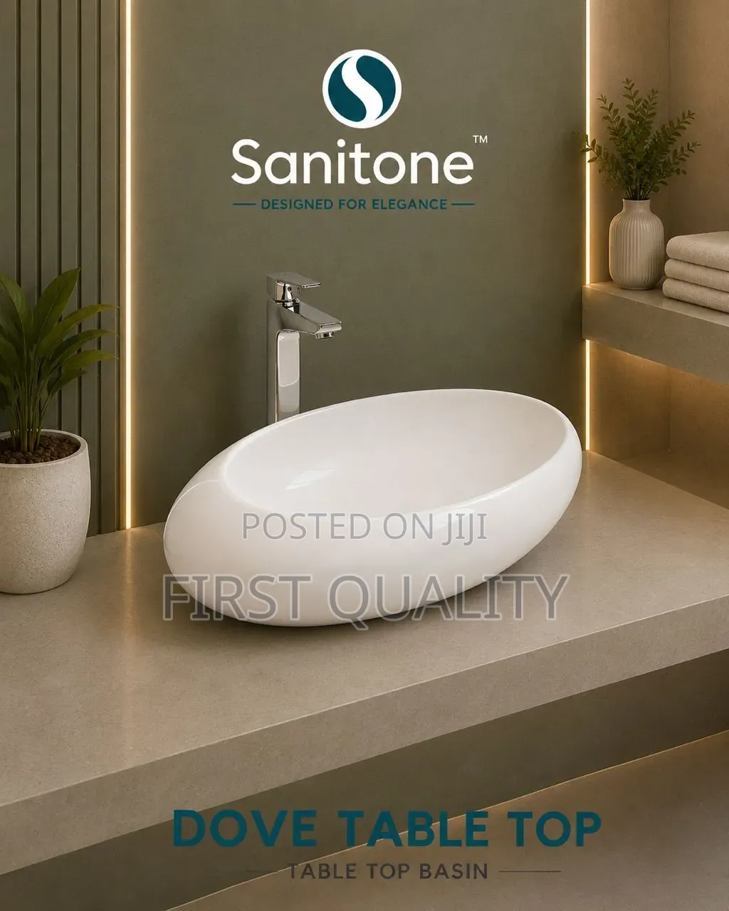 Hand Wash Basin Vct34 Dove Complete