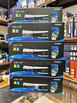 DOBE 3-in-1 PS5 Slim Kit (Stand, Cooling Fan and Game Storage)