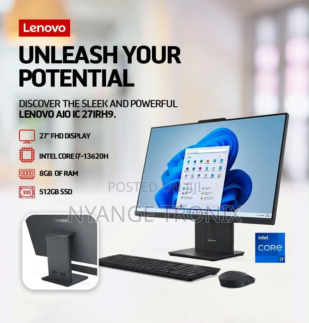 New Desktop Computer Lenovo 8GB Intel Core i7 SSD 512GB