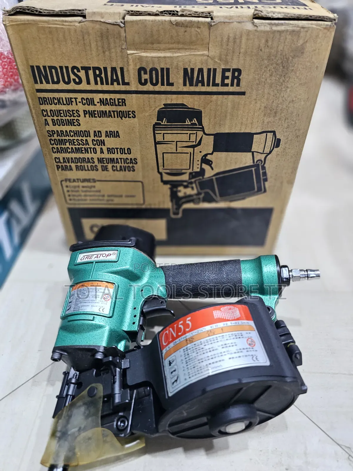 Greatop Cn55 Pneumatic Coil Nailer