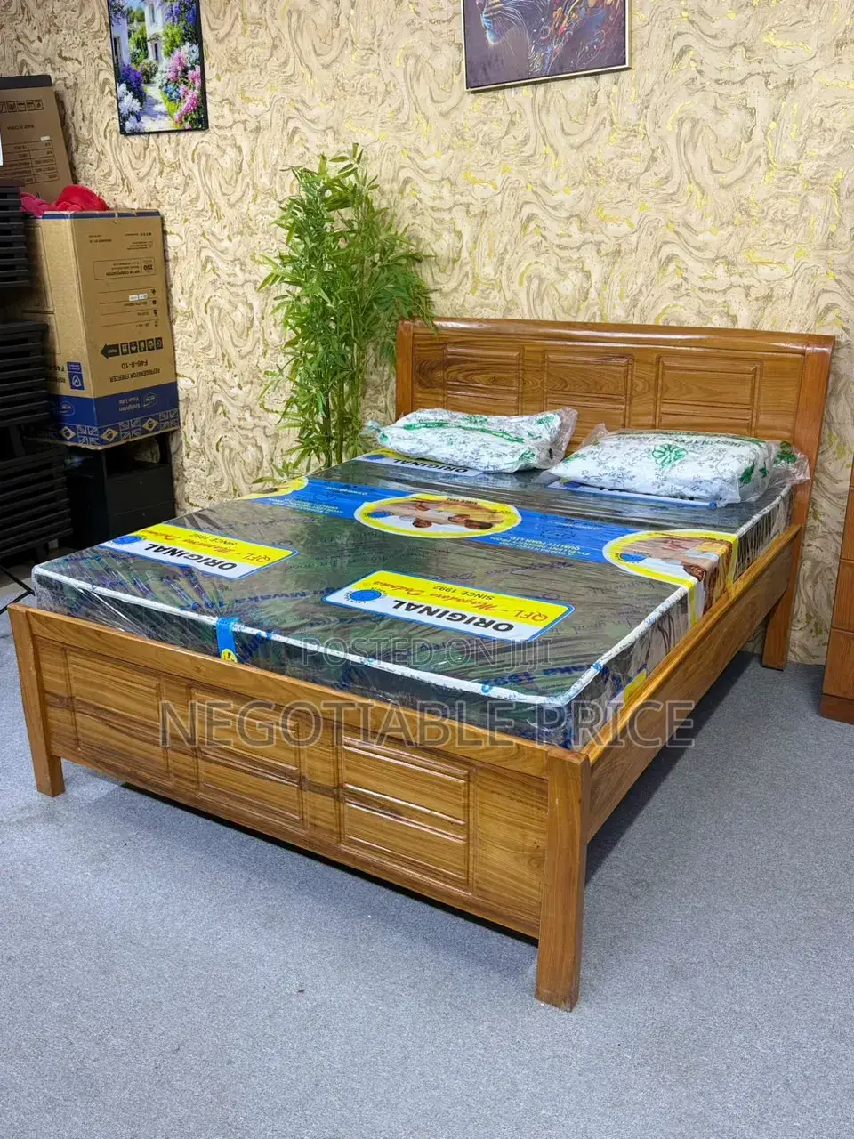 Mninga Wooden Bed 5×6 Strong Wood