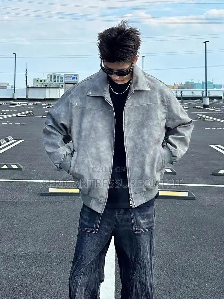 Vintage Jackets Style Suede Bomber Jackets