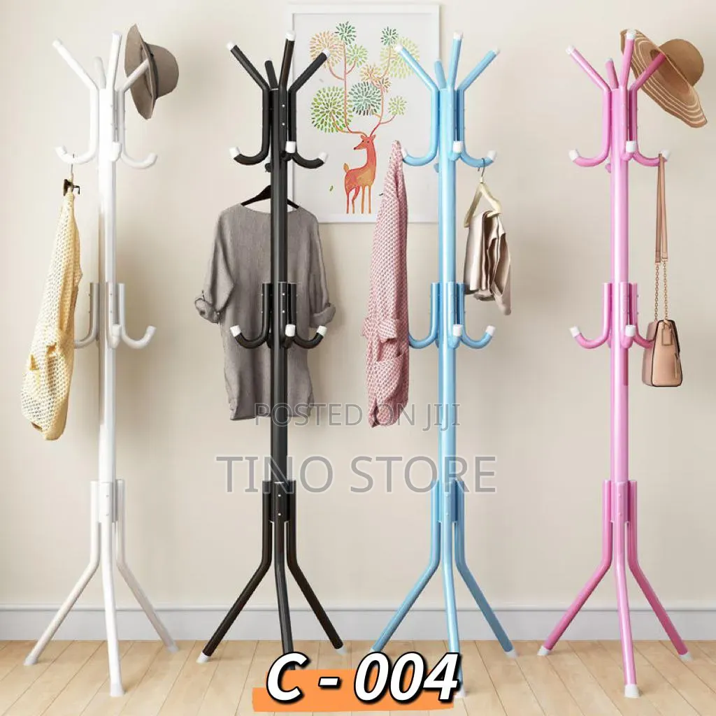 Free Standing Metal Coat And Hat Rack 1pc