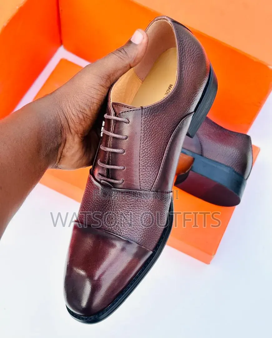 Men's Leather Shoes or Mocca Lv or Louis Vuitton Smartly Branded