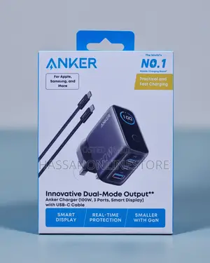 Anker Laptop and Multi-Device Charger 140w B2697kz1 + Free Cable
