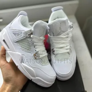 1 Colour White One Men's Leather Shoes or Sneakers Jordan Brand