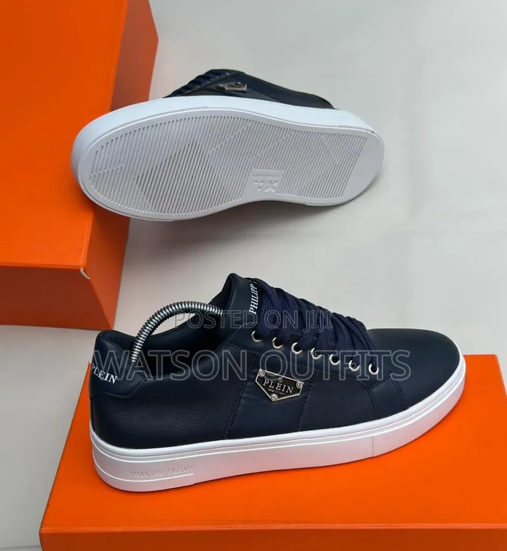 Philip Plein Brand Men's Leather Sneaker Shoes Very Royal