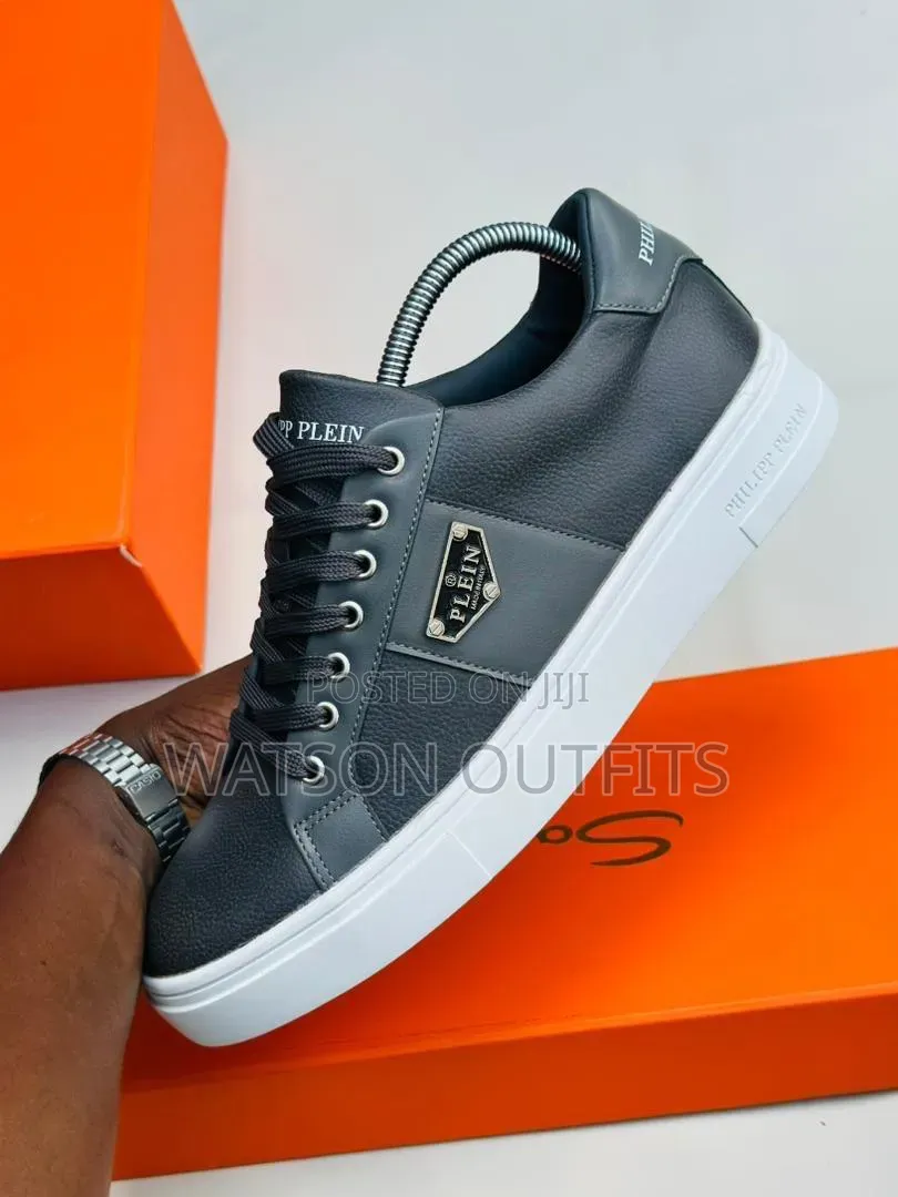 Philip Plein Brand Men's Leather Sneaker Shoes Very Royal