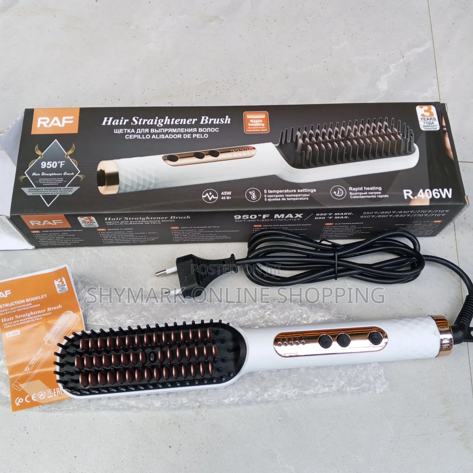 Raf Hair Straightener Brush R. 406w