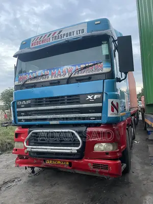 Daf Truck and Flatbed Trailer 2003 Blue for Sale