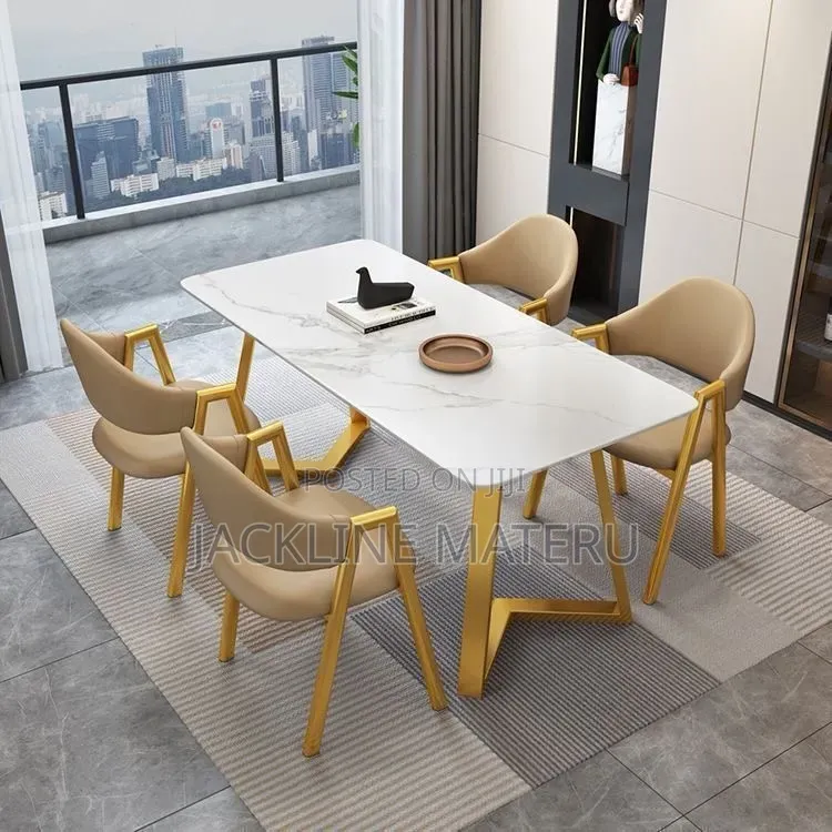 Dinning Table With 4chairs Marble High Quality