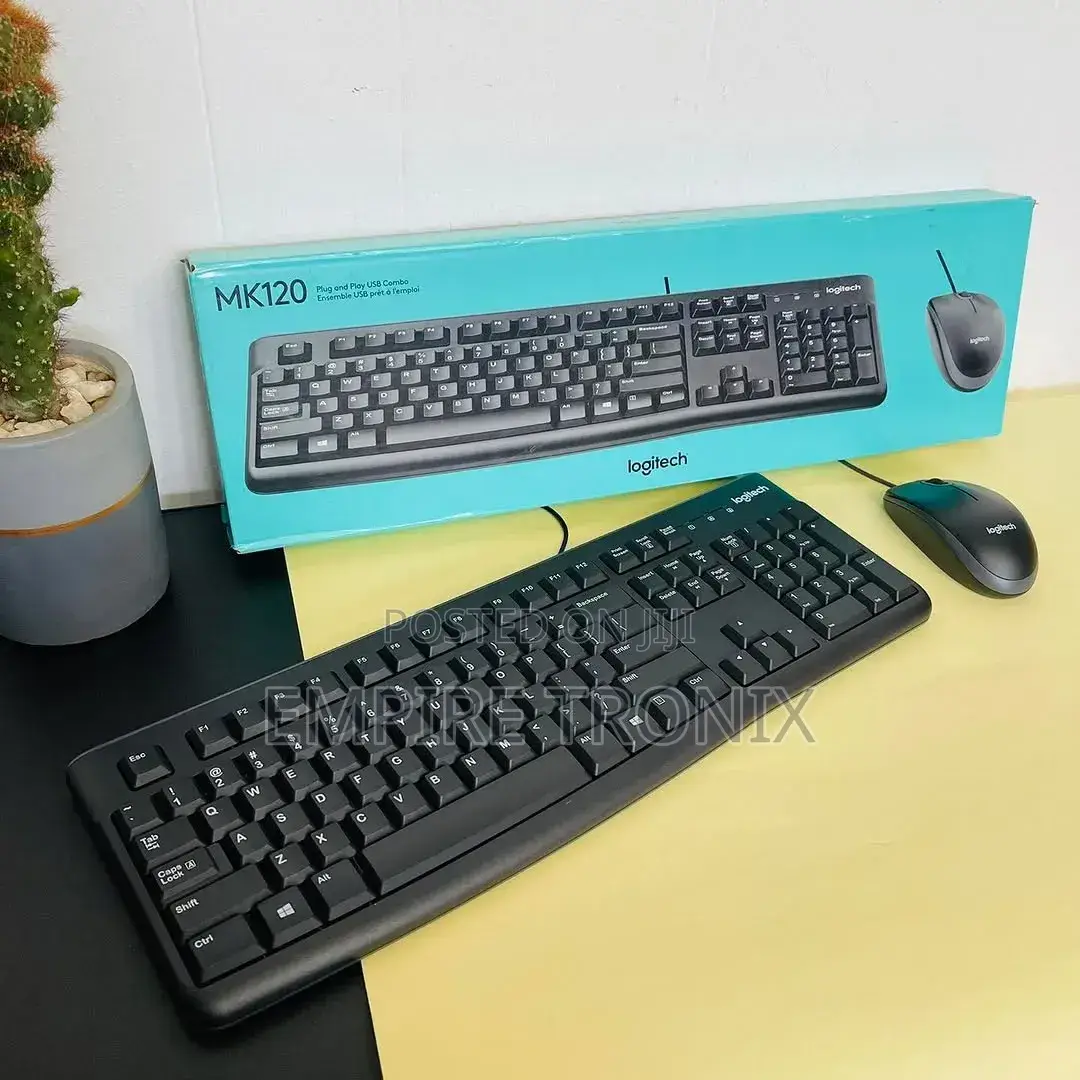 Logitech Mk120 Corded Keyboard and Mouse Combo.