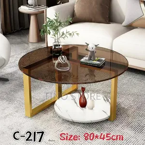 Double-Layer Round Coffee Table