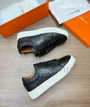 Men's Leather Shoes Santoni Brand Materials Quality and Original