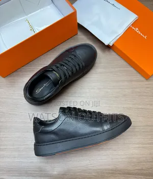 Men's Leather Shoes Santoni Brand Materials Quality and Original