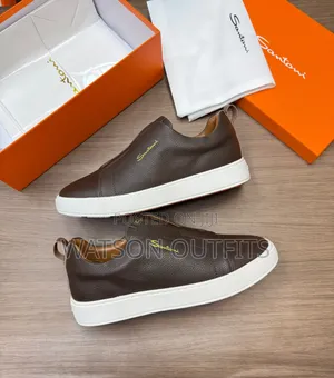 Men's Leather Shoes Santoni Brand Materials Quality and Original