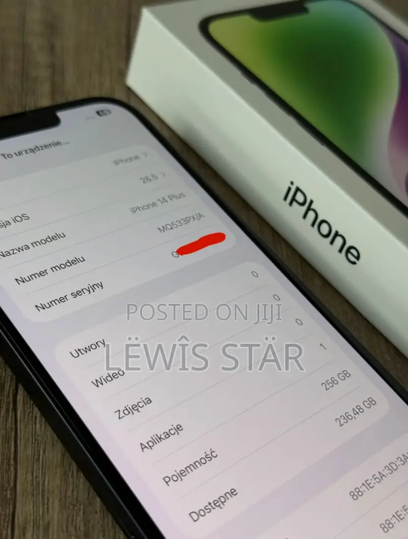New Apple iPhone 14 Plus 256 GB Black