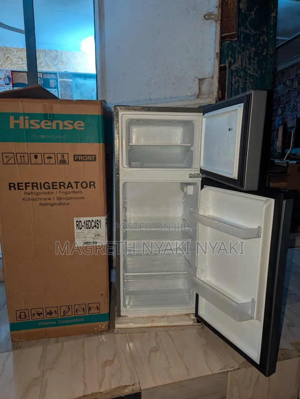 Frige Hisense Full Box Liter 124 Use Clean