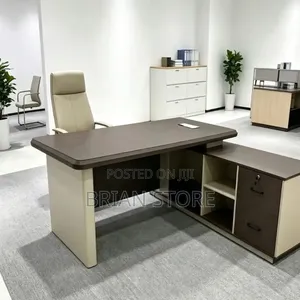 L Shaped Office Desk With Excutive Chair Set