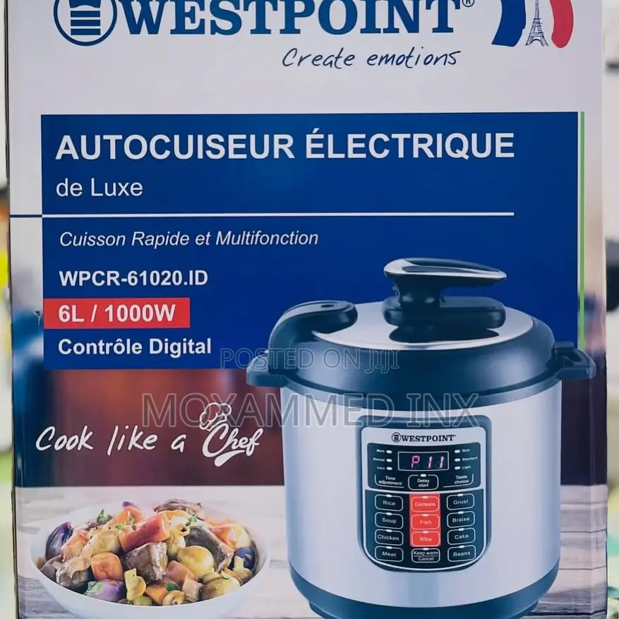 Westpoint Electric Pressure Cooker Has a 6-Liter Capacity and Operates