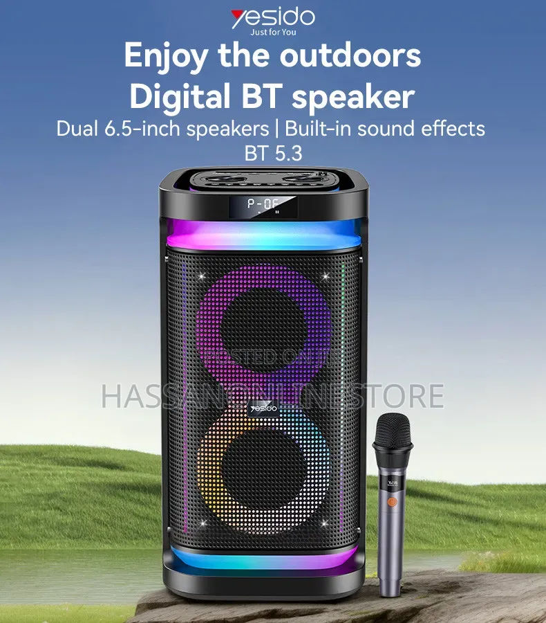 Yesido Ysw29 40w Speakers RGB Light With Microphone Speaker