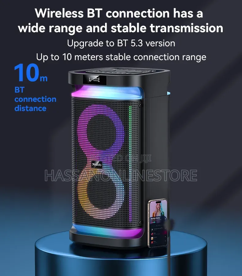 Yesido Ysw29 40w Speakers RGB Light With Microphone Speaker