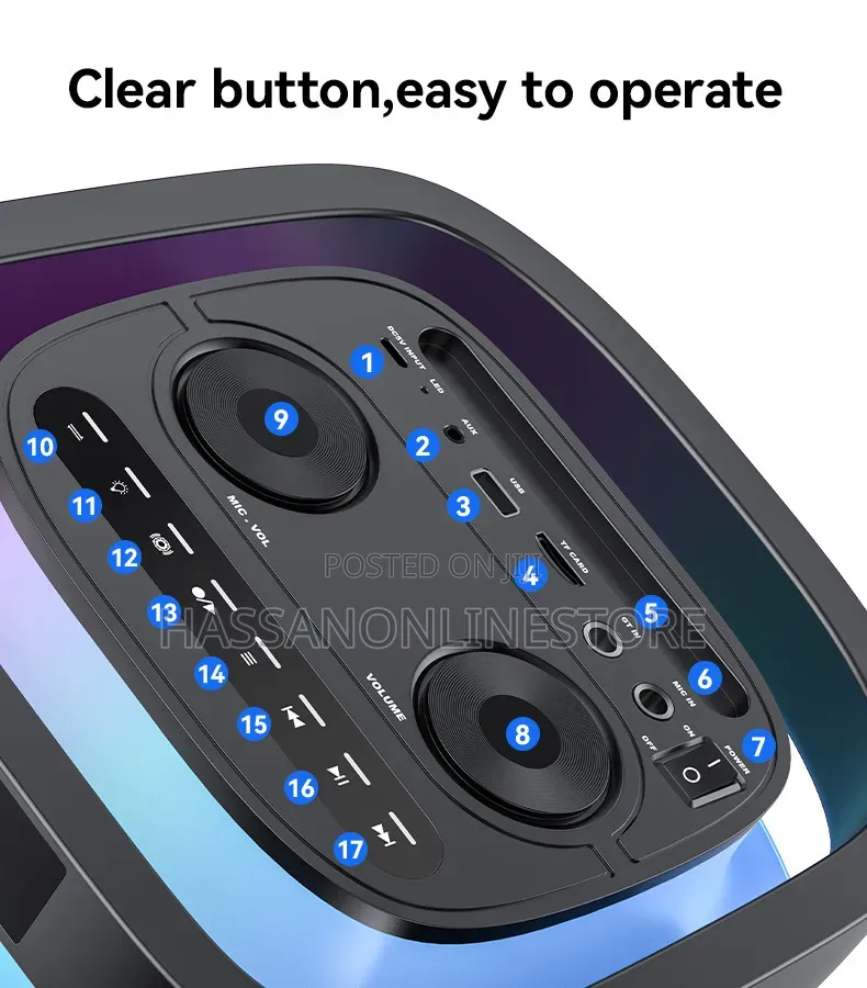 Yesido Ysw29 40w Speakers RGB Light With Microphone Speaker