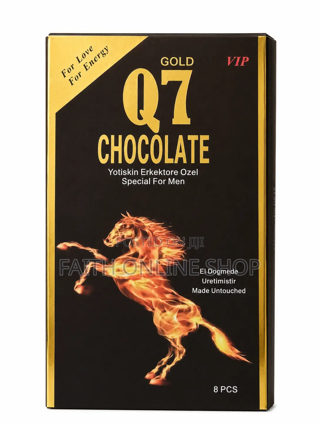 Q7 Gold Vip Premium Energy Chocolate for Men (8 Pieces)